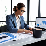 **

"A modern condominium administrator working on a laptop, surrounded by blueprints and documents. The scene is bright and professional, showcasing digital tools and a well-organized workspace. Emphasize efficiency and technological integration in property management, reflecting the use of software and online communication."

**