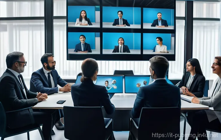 공공관리사 실무에서 사용하는 협업 도구 - **Prompt:** A vibrant, modern Italian public administration office. A professionally dressed Italian...