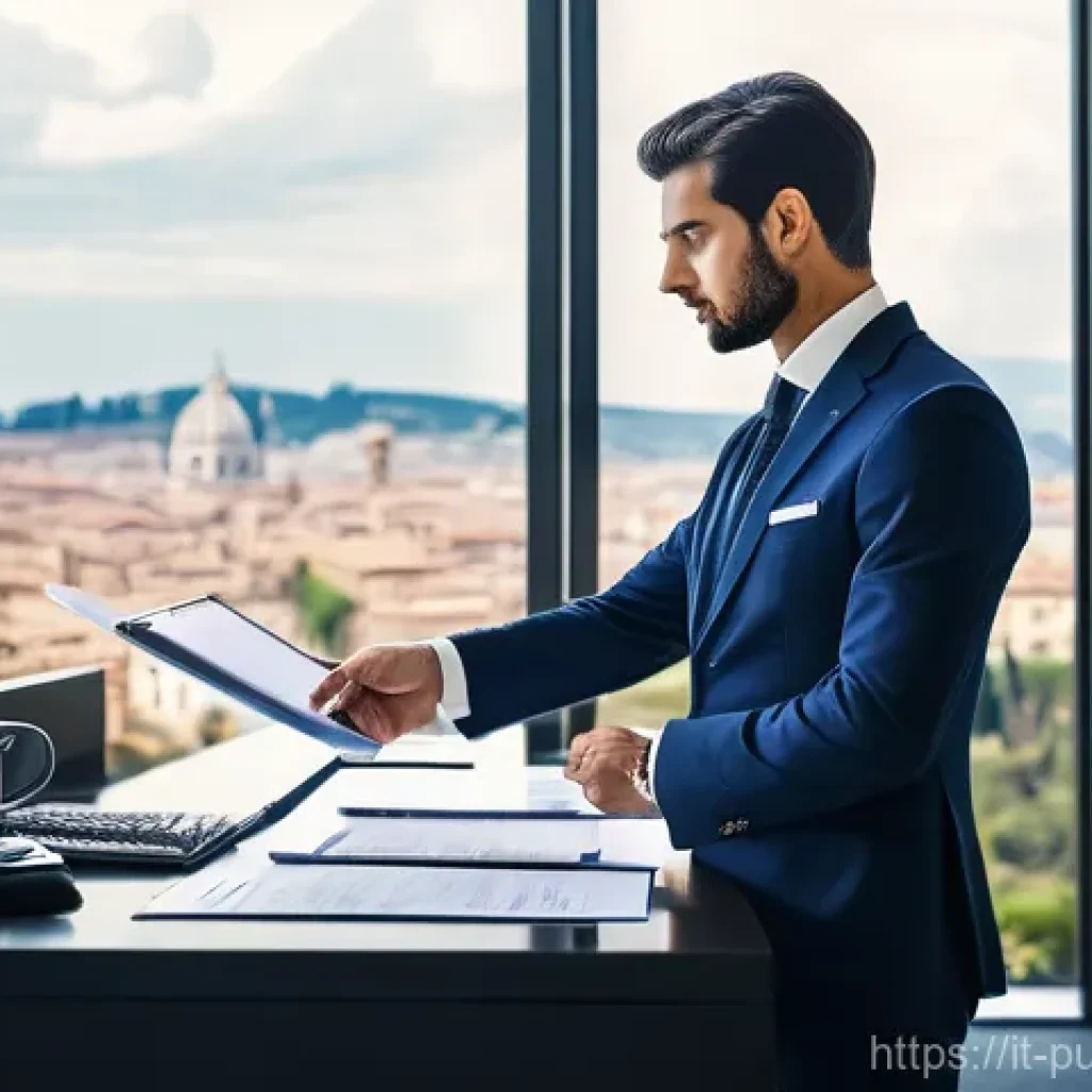 공공관리사 직무별 연봉 차이 - **Prompt:** A vibrant, realistic depiction of diverse professionals working within the Italian Publi...