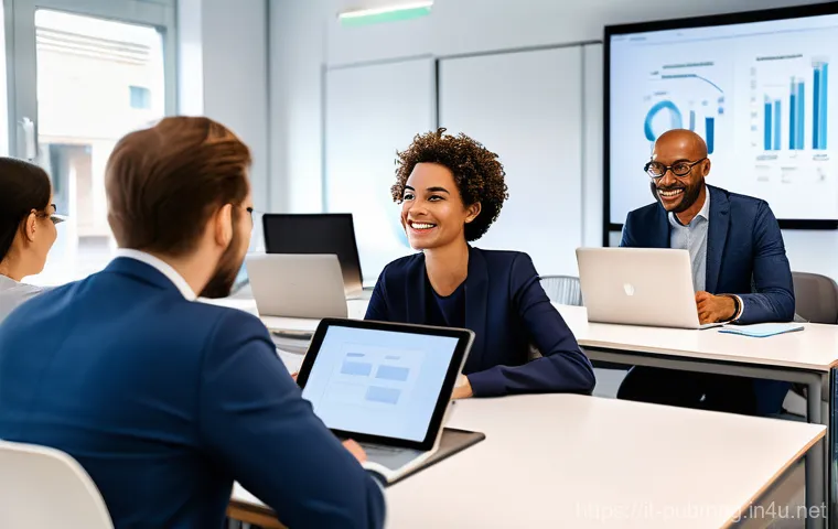 공공관리사 직무와 관련된 실무 교육 추천 - Image Prompt 1: Digital Transformation in Action**