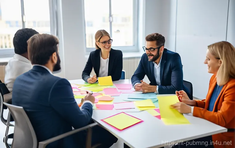 공공관리사 직무 교육 필수 코스 - **Prompt:** An inspiring and collaborative scene showcasing "PNRR and Project Management" within the...