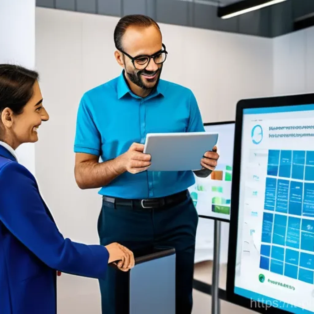 공공관리사 자격증 취득 전 알아야 할 점 - **Prompt:** A vibrant, futuristic public service center buzzing with activity, showcasing the modern...