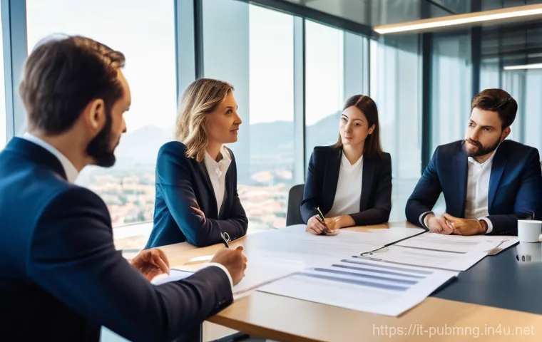 공공관리사 커뮤니티 및 네트워크 활용 - Image Prompt 1: Navigating Bureaucratic Mazes Together**