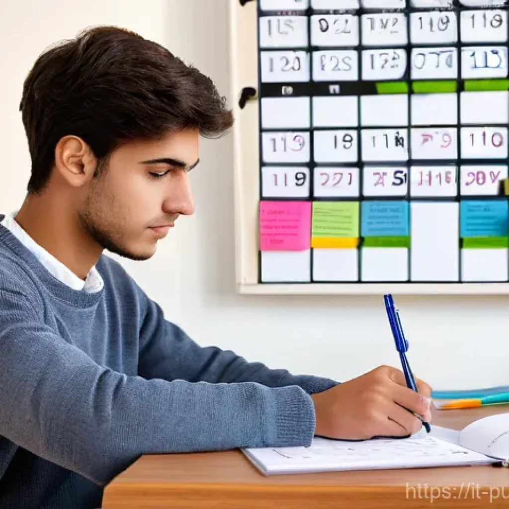 공공관리사 시험 준비물 목록 - **Image Prompt: Structured Study Planning**
    A focused young adult, Italian in appearance, sits a...