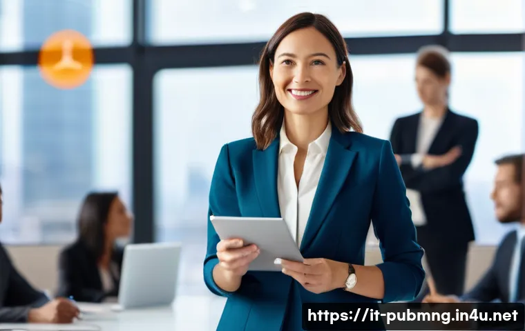 공공관리사 직무 교육과정 비교 - **Prompt 1: Modern Public Administrator in Action**
    "A confident female public administrator, in...