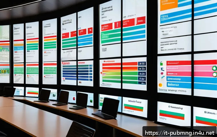 공공관리사 실무에서 필요한 기술과 도구 - A modern Italian municipal office environment showcasing a large interactive touchscreen display wit...