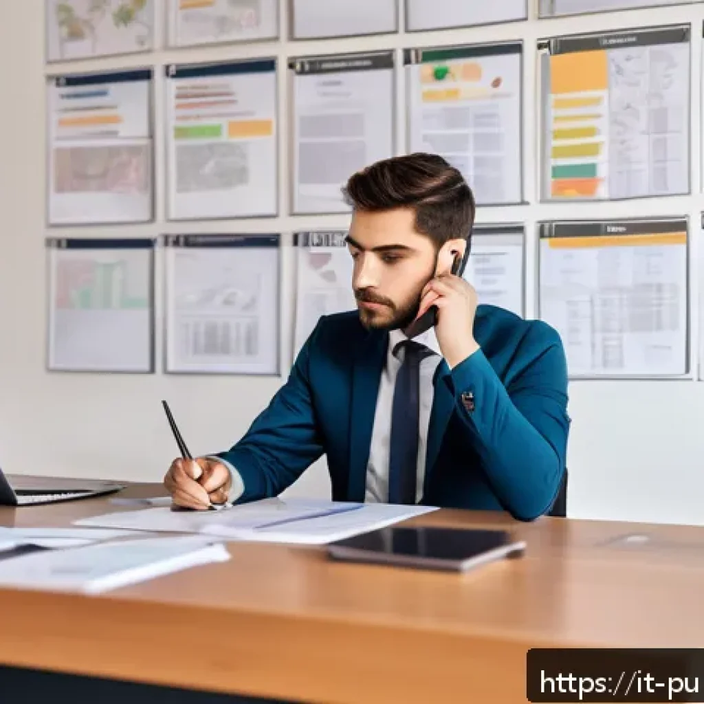 공공관리사 자격증 관련 자주 묻는 질문 - A focused Italian Public Manager student studying at a modern home office desk, surrounded by offici...
